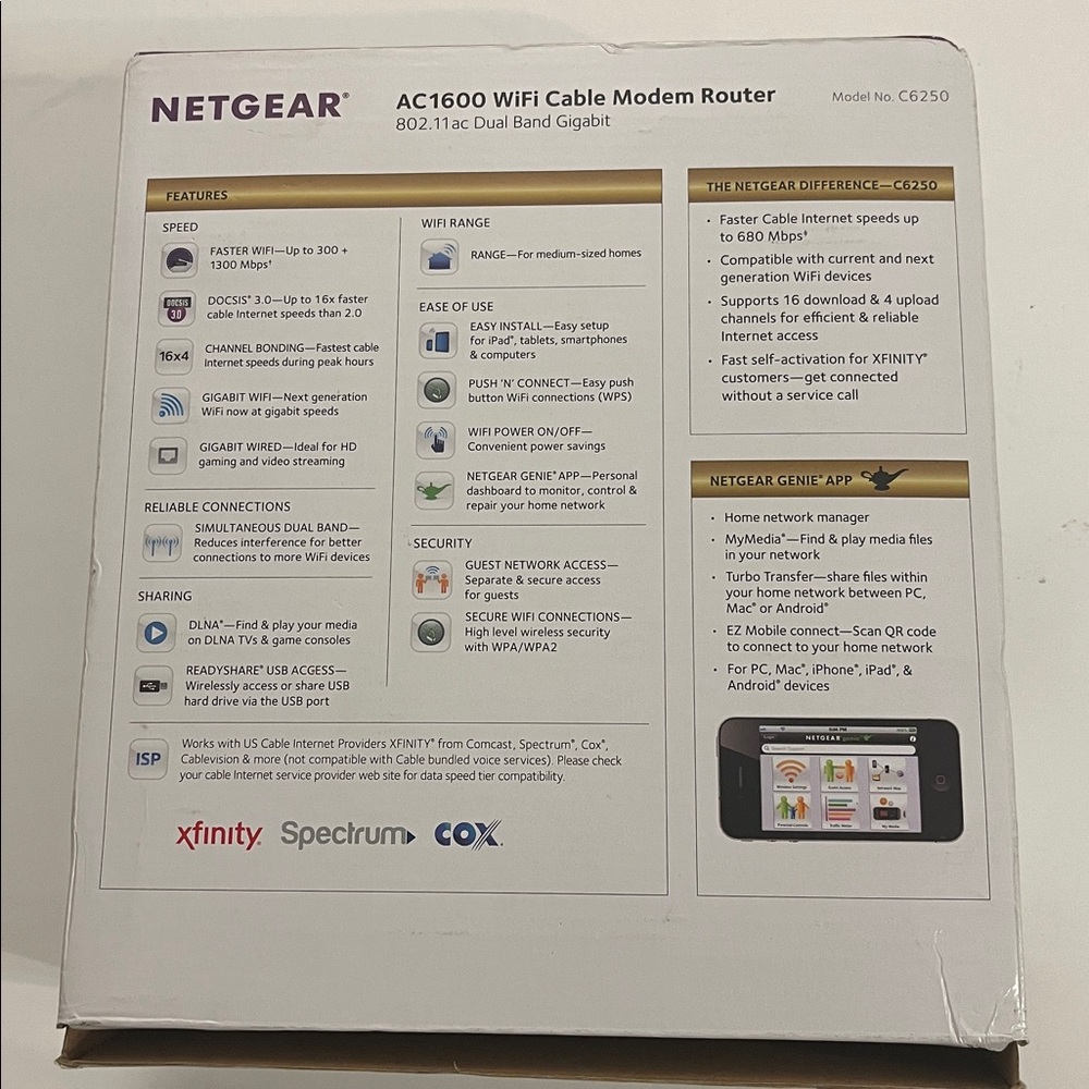 NETGEAR AC1600 Dual Band Modem Router - Black - Picture 2 of 5